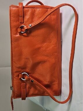 Wilsons Leather Orange Large Clutch Bag